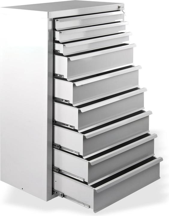 Actual product image ADB MAMMUT drawer cabinet light grey 9 drawers 70.0 x 43.5 x 120.0 cm (70 cm, 43.50 cm)