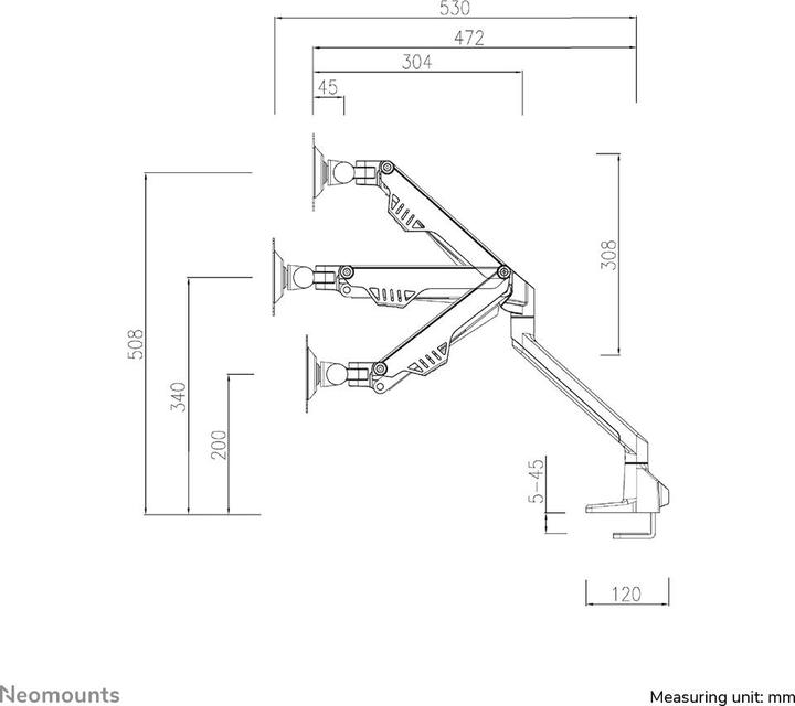 Actual product image Neomounts Flat Screen Desk Mount (Table, 32")