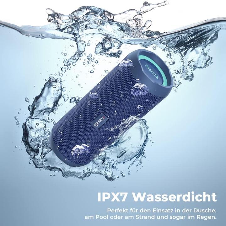 Produktbild Rienok Wasserdichter Bluetooth Lautsprecher mit Licht (30 h)