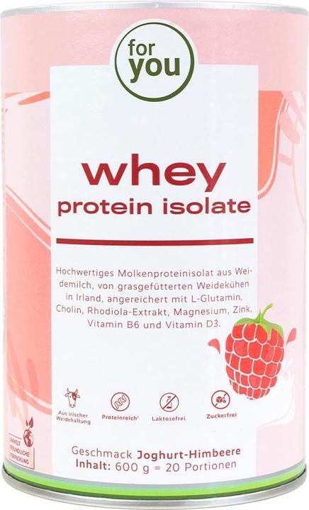 Actual product image For You whey protein isolate - yoghurt raspberry (Yoghurt raspberry, 1 pcs., 600 g)