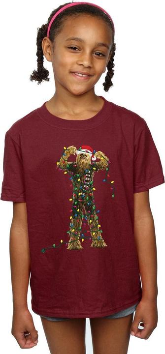 Immagine prodotto Star Wars Chewbacca Christmas Lights Maglietta Ragazze (116)