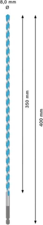 Produktbild Bosch Professional Zubehör Expert HEX-9 Multi Construction Bohrer, 8 x 350 x 400 mm (8 Millimeter)