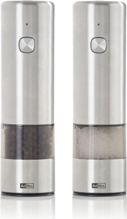 AdHoc Set Elektrische peper- en zoutmolen i.Mill Mini, CeraCut® keramische molen, inclusief oplaadbare (Diverse kruiden, Peper, Zout)