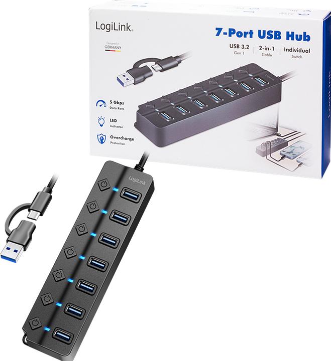 Produktbild LogiLink UA0420 (USB-C, 7 Ports)