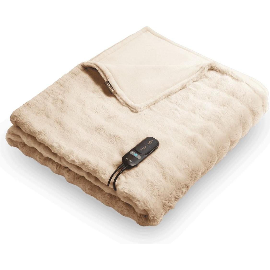 Duux, Coperta termica, Yentl Bubble Elektrisch Warmtedeken 200x200 cm – 9 standen – Beige (200 x 200 cm)