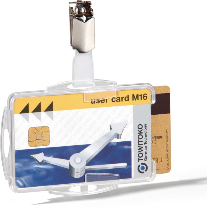 Image du produit Durable Porte-carte avec clip pour 2 cartes 1 pc. à 25 pièces 821819