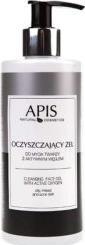 Actual product image Apis Natural Cosmetics Apis Cleansing Facial Cleansing Gel With Activated Charcoal 300Ml (Cleansing gel, 300 ml)