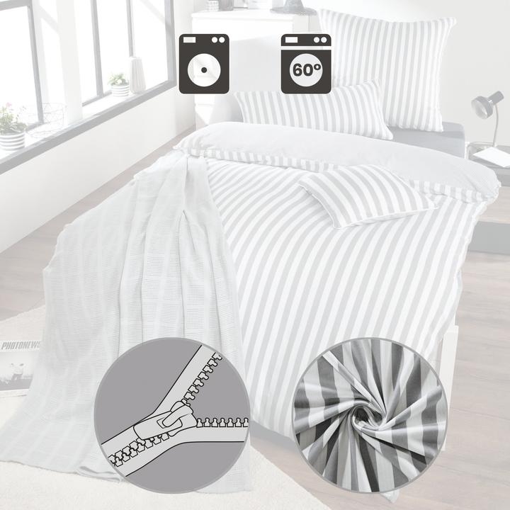 Image du produit Erwin Müller Wendebettwäsche (Housse de couette, 135 x 200 cm, 80 x 80 cm)