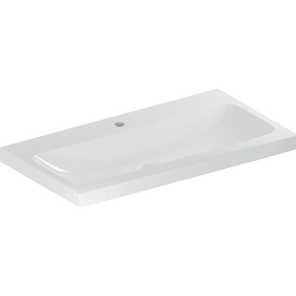 Geberit, Waschbecken, iCon Light Waschtisch, 90 cm x 48 cm, mit Hahnloch, ohne Überlauf,501836 (480 mm, 900 mm)