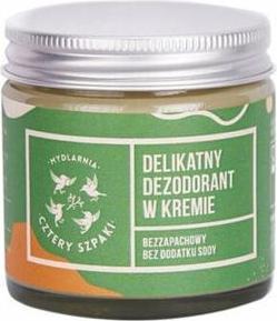 Mydlarnia Cztery Szpaki MYDLARNIA CZTERY SZPAKI Delikatny dezodorant w kremie bez dodatku sody Bezzapachowy 60ml (60 ml)