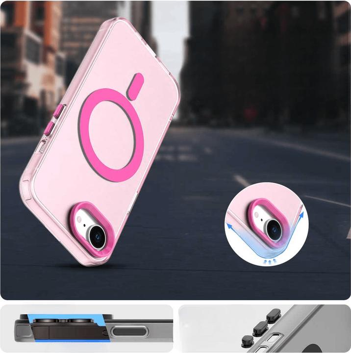 Immagine prodotto Cover-Discount iPhone 16e - Acryl-Handyhülle mit Magnet und Farbakzent (Apple iPhone 16e)