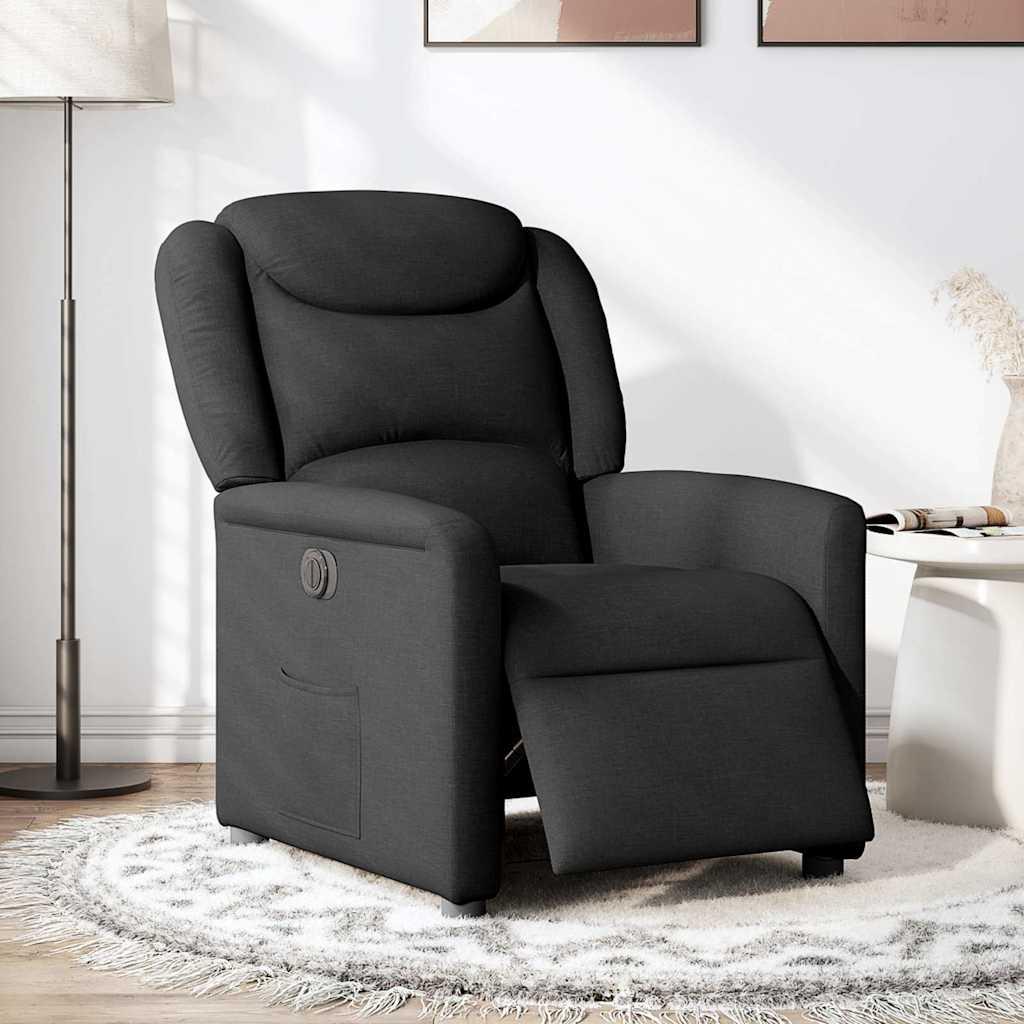 VidaXL, Sessel, Relaxsessel Elektrisch Schwarz Stoff