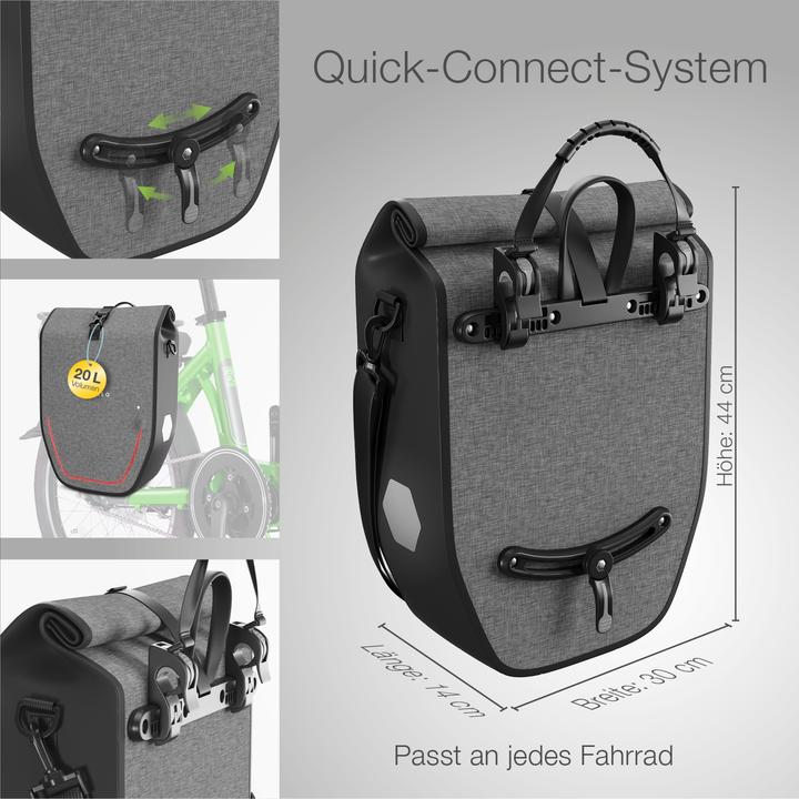 Immagine prodotto Eloneo Borse impermeabili con LED (20 l, Borsa portapacchi)