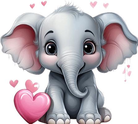 CreaDiva Bügelbild Baby Elefant, 150mm x 150mm (1 Stk., 15 x 15 cm)