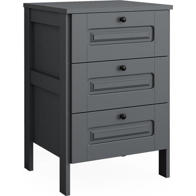 VitaliSpa, Kinderkleiderschrank, Kommode Ajaton, Grau, 60 x 88.4 cm (60 cm)