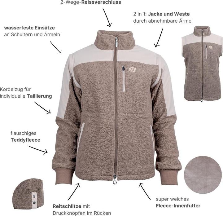 Actual product image Marengo Teddyfleece Jacket SoSoft 2in1 | Jacket & Vest (XS)