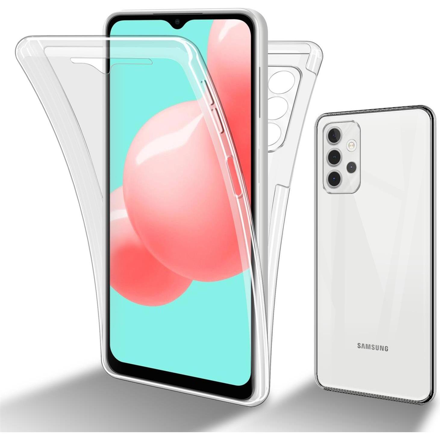 Cadorabo TPU 360 Grad Case Cover (Samsung Galaxy A32 5G), Smartphone Hülle, Transparent