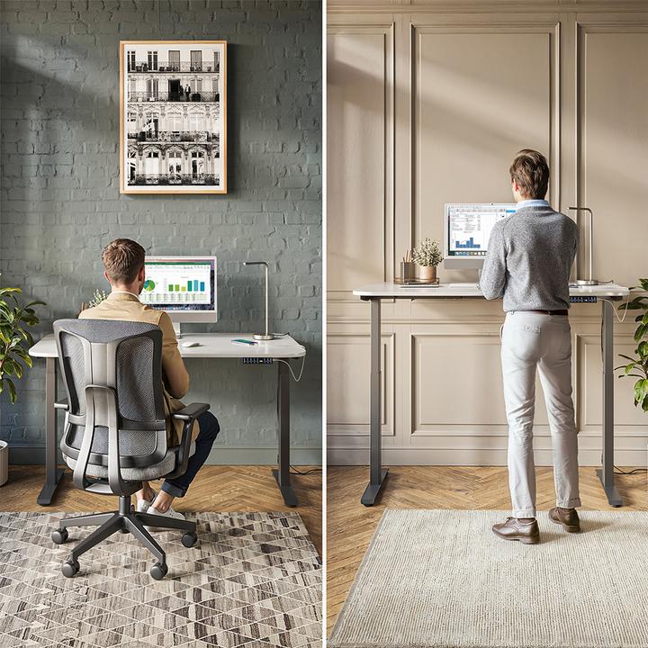 Produktbild Vicco Schreibtisch Elevate, Weiss/Schwarz, 180 x 57.5 cm (140 x 80 x 120 cm)