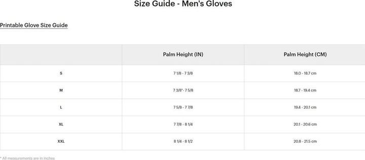 Nährwerte und Zutaten 100% Gloves Brisker (XL)