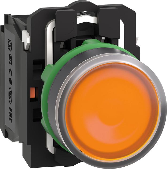 Produktbild Schneider Electric Ill Pushbutton Round Yellow 1NO/1NC 220V