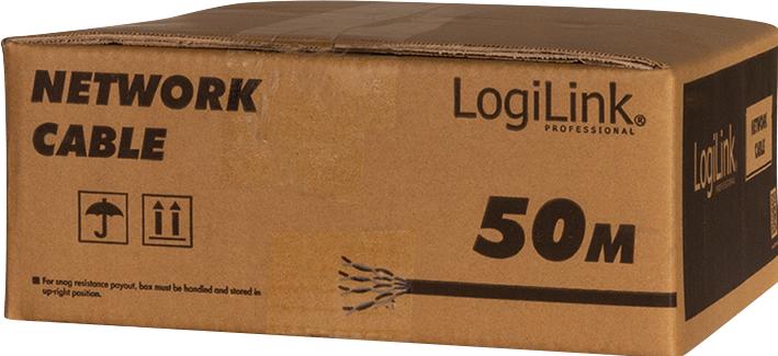 Actual product image LogiLink Installation cable, Cat.7, S/FTP, 50 m, simplex (S/FTP, CAT7, 50 m)