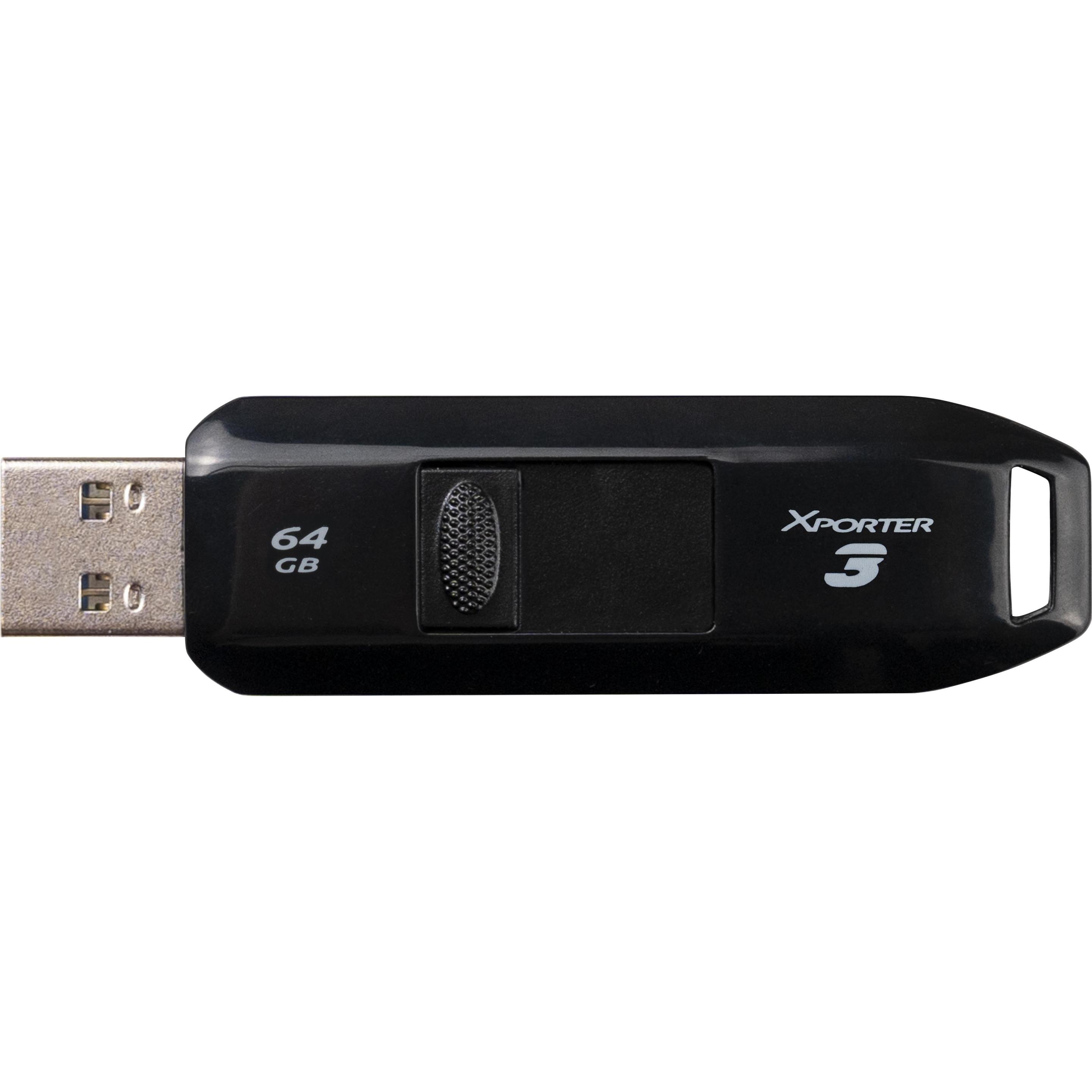 Thumbnail - Patriot USB 64GB Xporter GEN 1 3.2 PAT (64 GB, USB 3.2), USB Stick, Schwarz