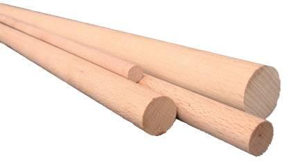Nobby Perchoirs en bois rond, hêtre, Ø 1,2 cm 100 cm