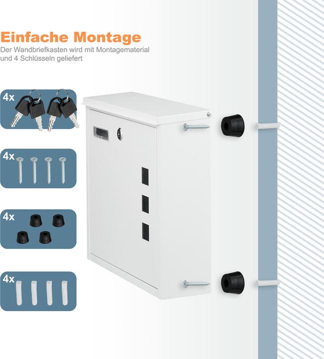 Actual product image Relaxdays Briefkasten mit Sichtfenster