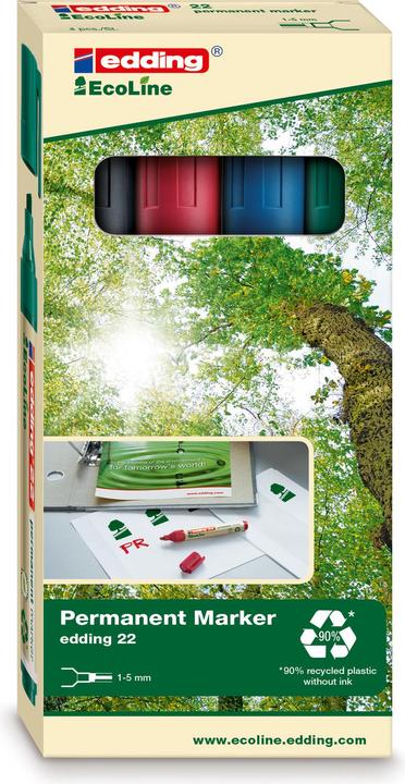 Produktbild Edding Permanent Marker 22 (4 x)