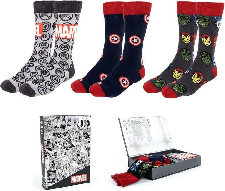 Produktbild Cerda MARVEL - Pack de 3 Paires de Chaussettes (Taille 38-45) (3er Pack, 38 - 45)