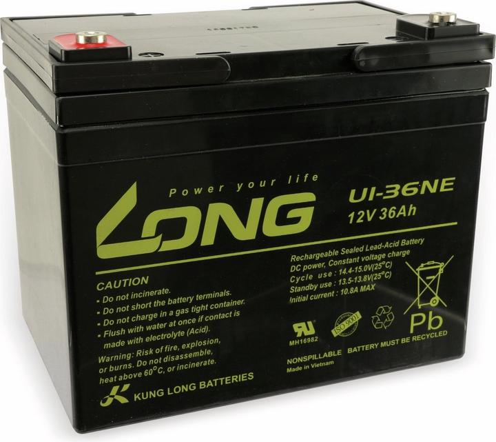 Kung Long Bleiakku, 12V-/36Ah, U1-36NE (12 V, 36 Ah)
