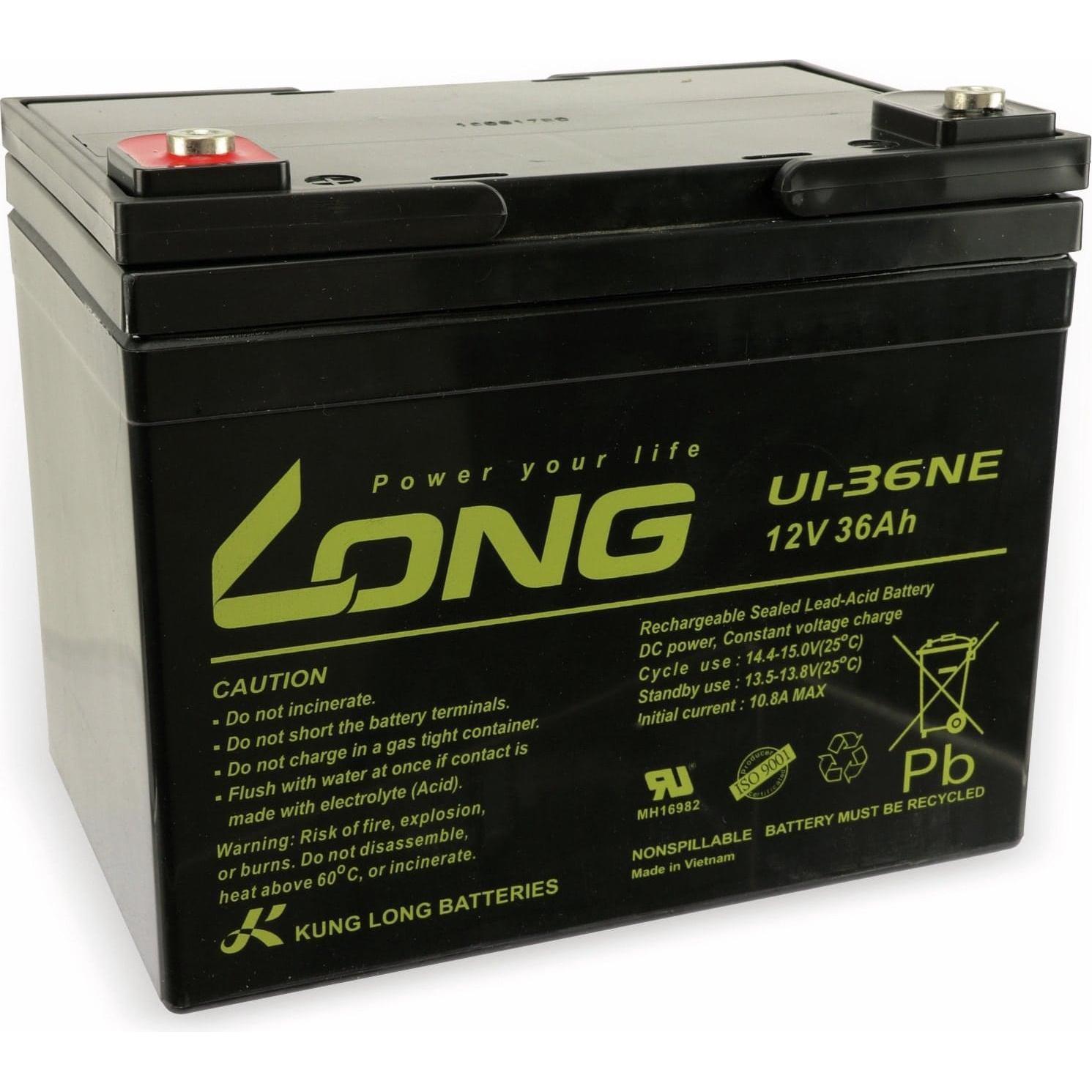 Kung Long, Versorgungsbatterie, Bleiakku, 12V-/36Ah, U1-36NE (12 V, 36 Ah)