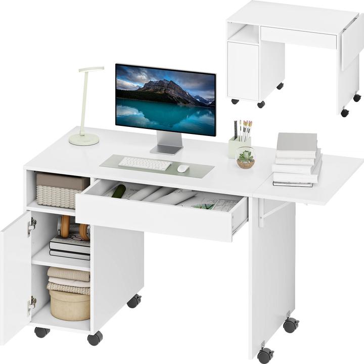 Image du produit Homcom Schreibtisch Spanplatte Weiss