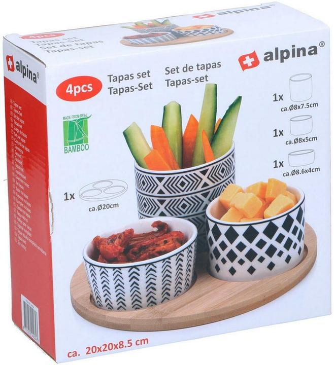 Immagine prodotto alpina Set di tapas rotondo 4 pezzi