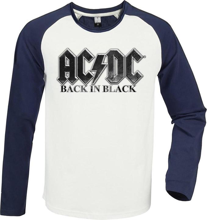 Actual product image Amplified Unisex Adult Back In Black AC/DC Vintage T-Shirt (XXL)