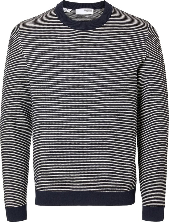 Selected Homme Slhjake Ls Knit Struc Stripe Crew Neck (XXL)