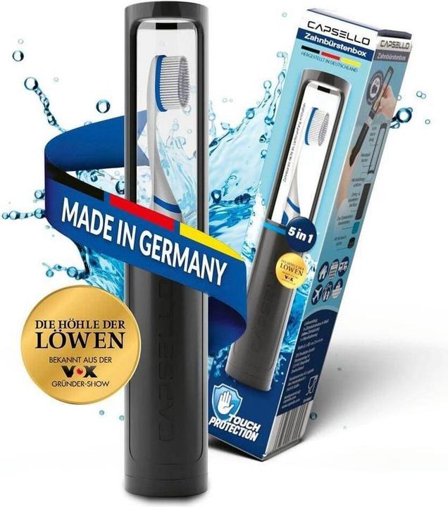 Immagine prodotto Capsello Zahnputzbecher Schwarz/Transparent