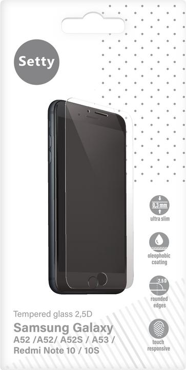 Produktbild Setty gehärtetes Glas 2,5 D für Samsung Galaxy A52 4G / A52 5G / A52S 5G / A53 5G / Redmi (Samsung Galaxy A52 5G, Samsung Galaxy A52, Xiaomi Redmi Go, Samsung Galaxy A52s 5G)