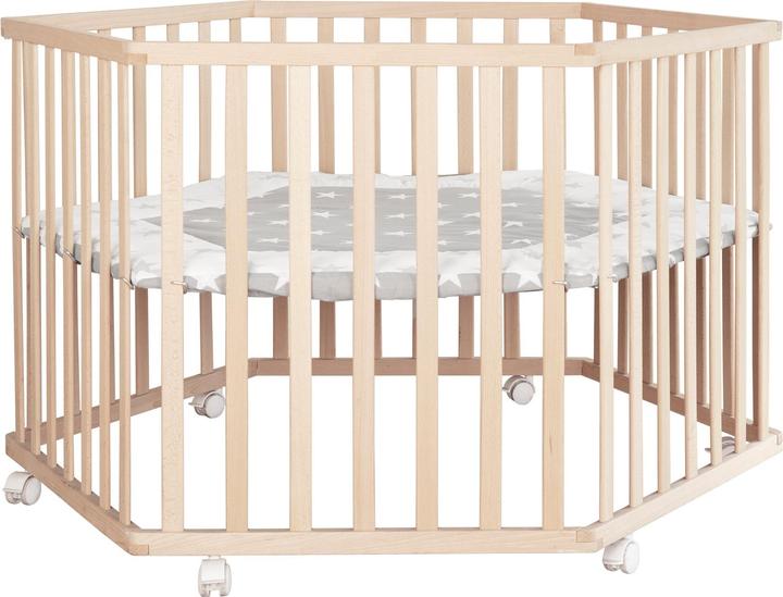 Produktbild Roba Laufgitter 6-eckig 'Little Stars' Little Stars (118.50 cm, 103.50 cm, Buche)