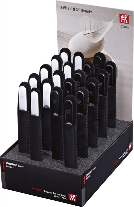 Produktbild Zwilling Display 20 Stk. Glasnagelfeile schwarz/weiss (Promo 20)