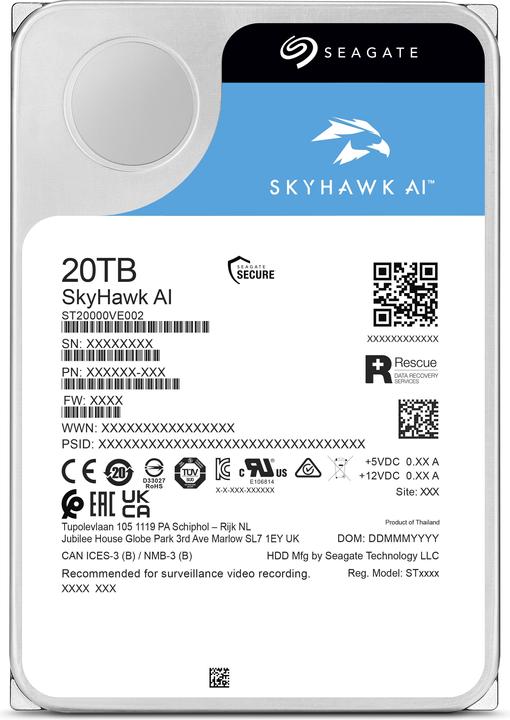 Immagine prodotto Seagate SkyHawk AI (20 TB, 3.5")