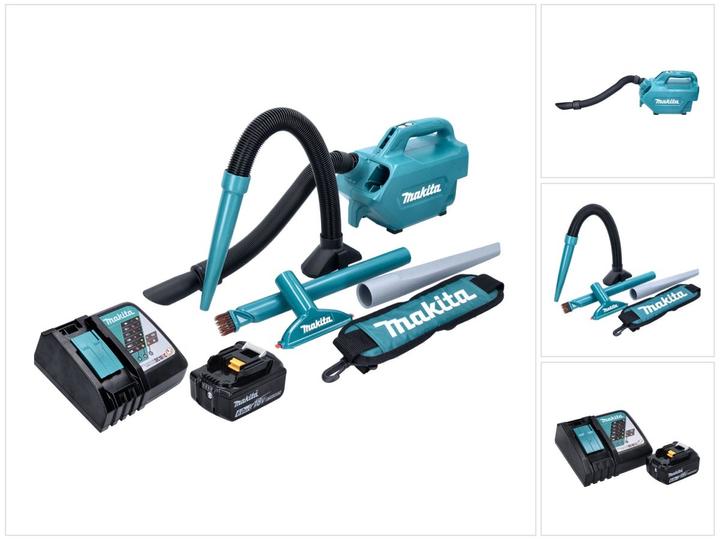 Makita DCL 184 RG1 Akku Staubsauger 18 V 54 mbar 0,5 l + 1x Akku 6,0 Ah + Ladegerät