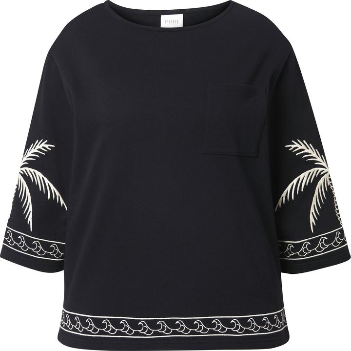 Produktbild Ulla Popken Sweatshirt, U-Boot-Ausschnitt, 3/4-Arm (50, 52)