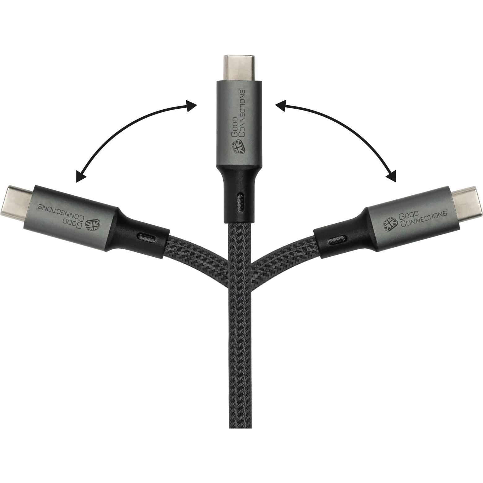 Thumbnail - Good Connections USB 4.0 Gen. 2x2 Kabel 20GBit/s 100W 8Ka30Hz USB-C Stecker an (1 m, USB 4.0), USB Kabel