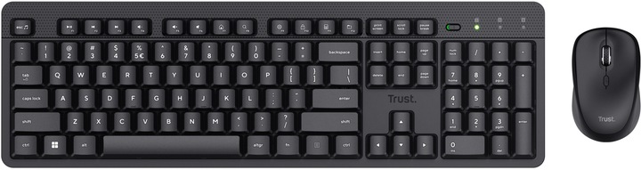 Produktbild Trust Ody Ii Wl Keyboard Mouse Blk D (DE, Kabellos)