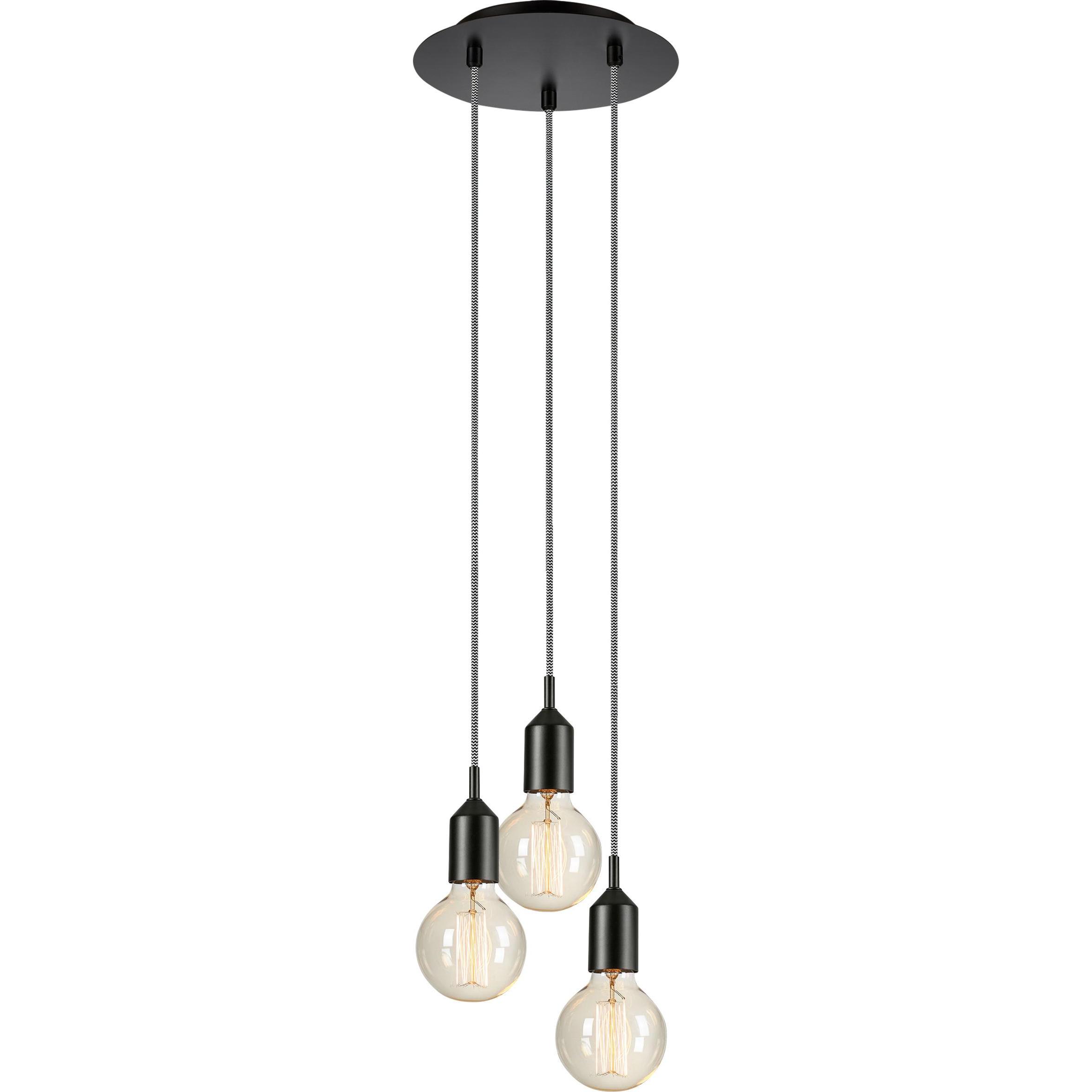 Markslöjd, Lampada a sospensione, BRONX Pendant 3L Round Black