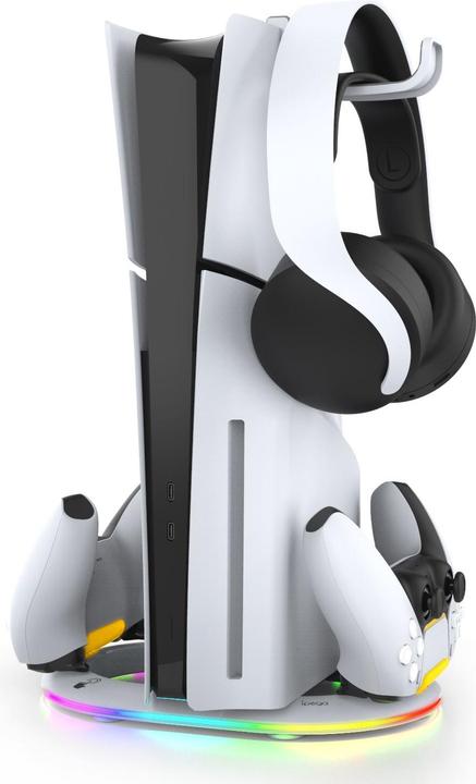 iPega P5S045 Vertical Charging Stand with RGB for PS5 Slim/PS5 Pro White (Damage Package) (PS5)