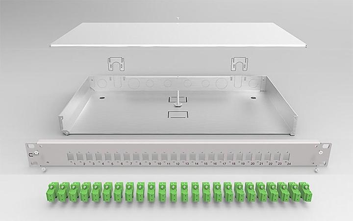 Actual product image Metz Connect BTR 1502507624-E OpDAT fix patch panel VIK 24xLC-Duplex APC 1502507624E