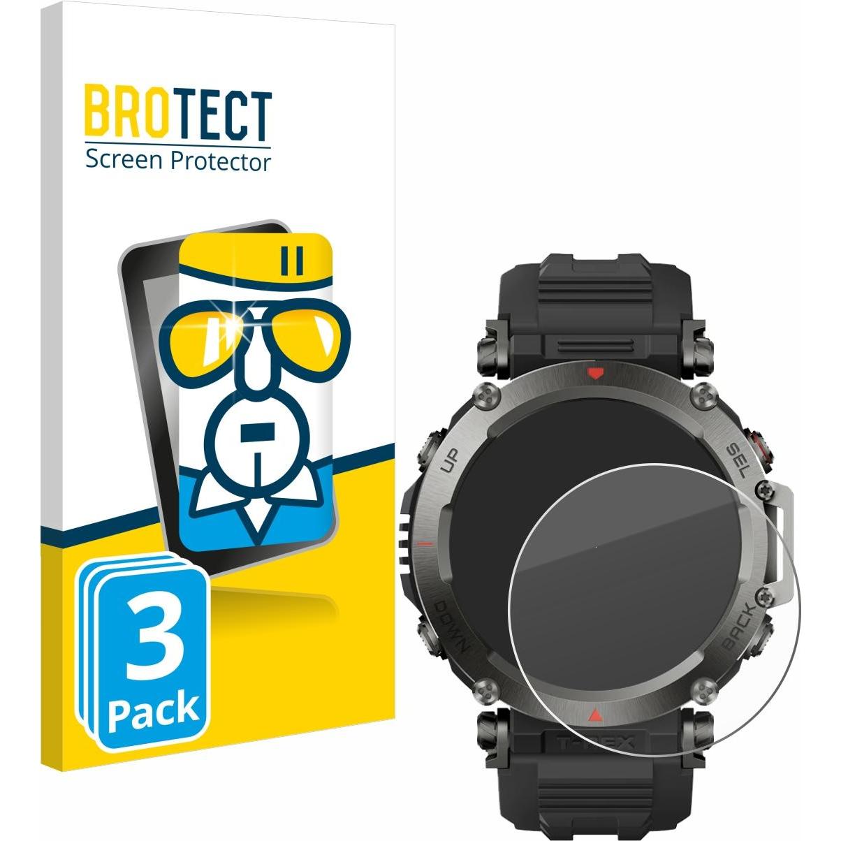 BROTECT Panzerglas Hartglas Displayschutz, Smartwatch Schutzfolie, Transparent