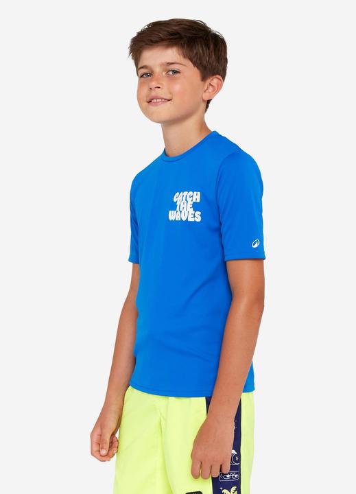 Produktbild Olaian UV-Shirt Surfen Kinder kurzarm Wax blau
